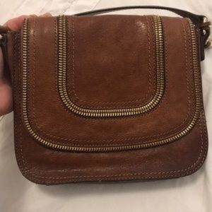 MK BROWN LEATHER CROSSBODY